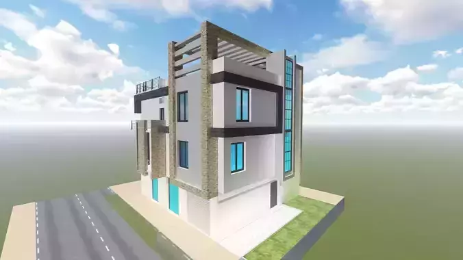 3D HOUSE MODERNE 3D print model