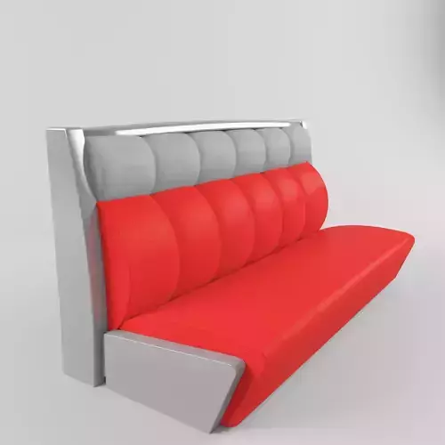 Red Retro Restaurant Diner Sofa