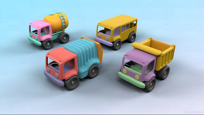 Toy Trucks Pack 3D model