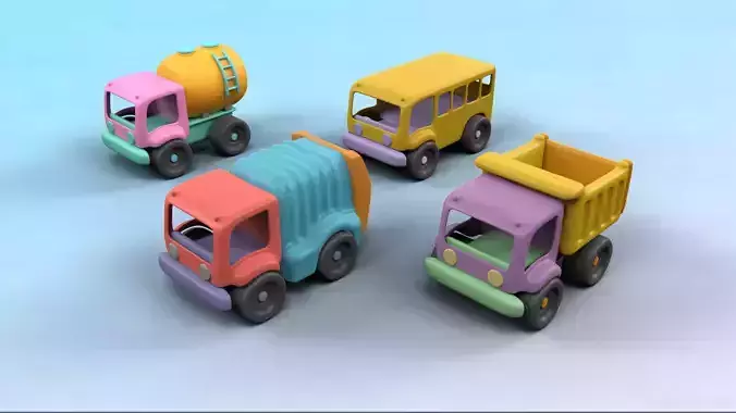 Toy Trucks Pack 3D model