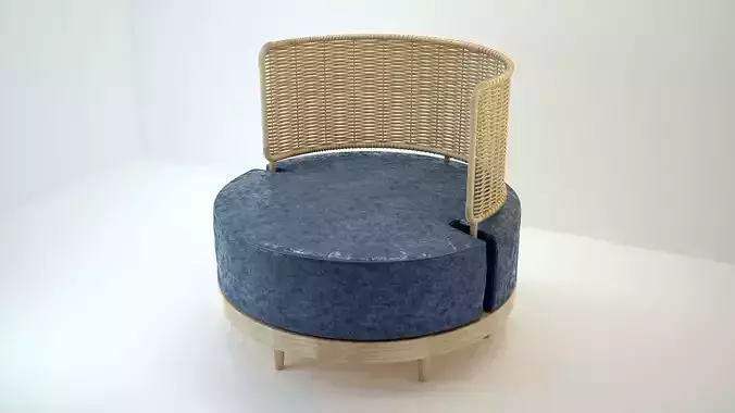 ROUNDED RATTAN CHAIR