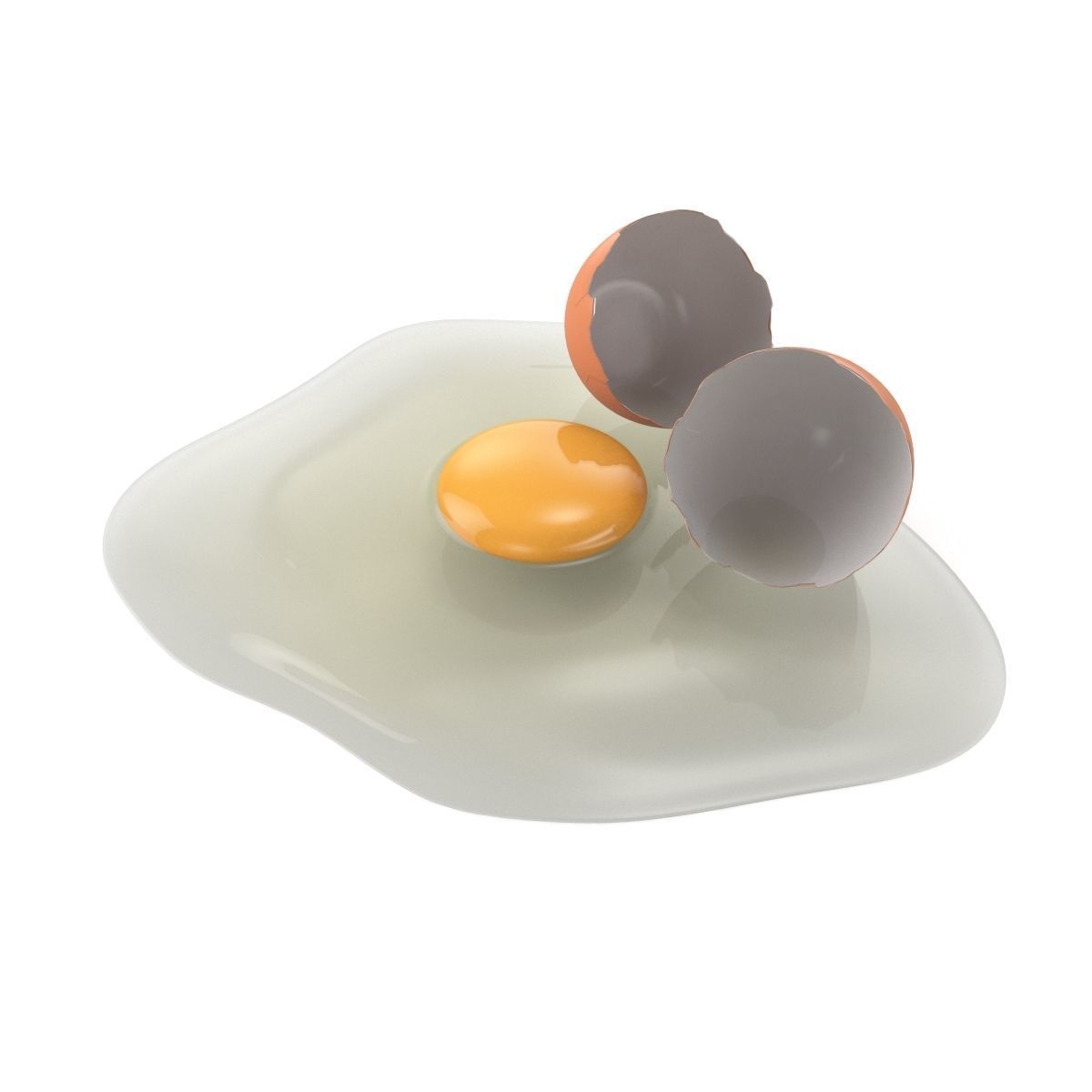 Cracked Egg 3D model_2