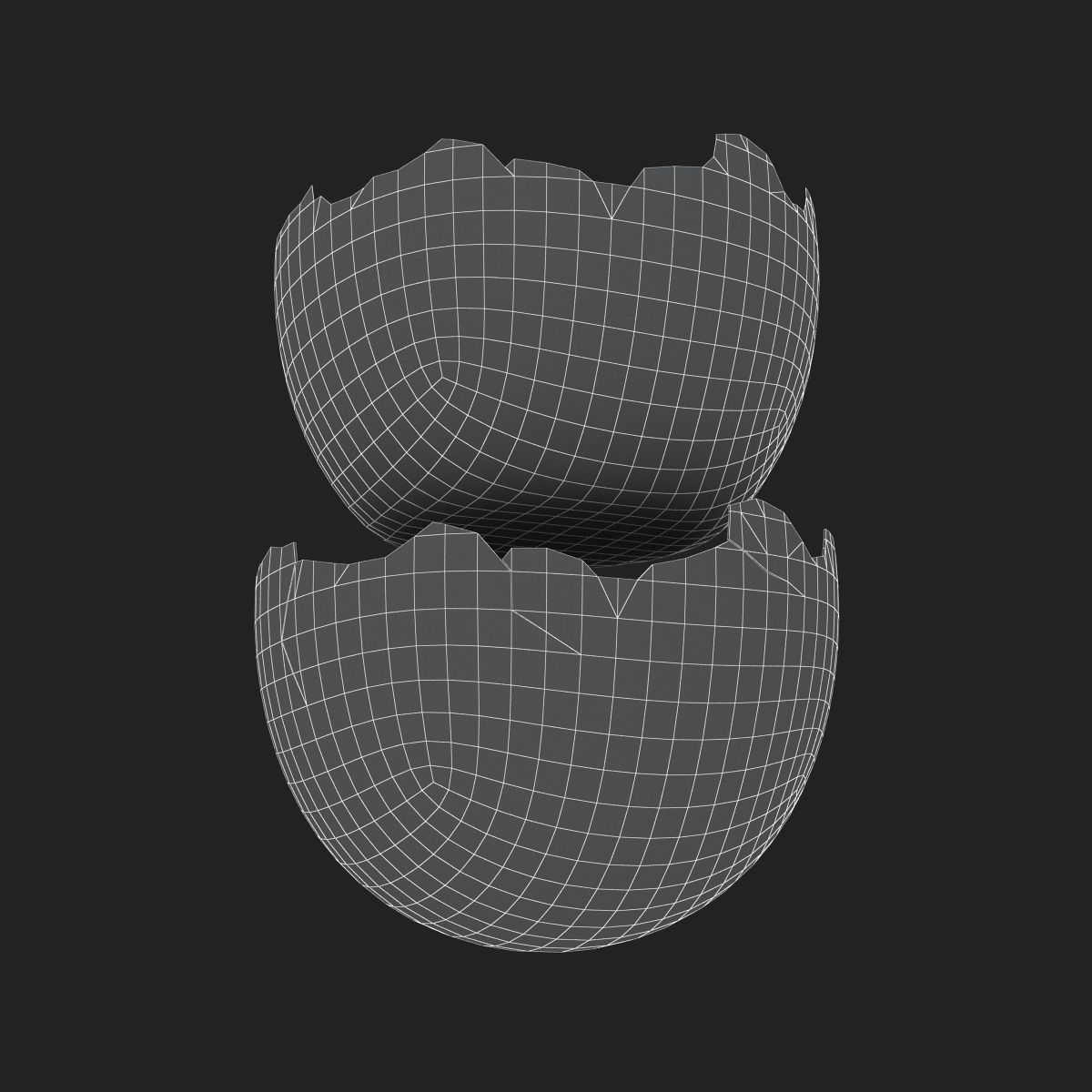 Cracked Egg 3D model_9
