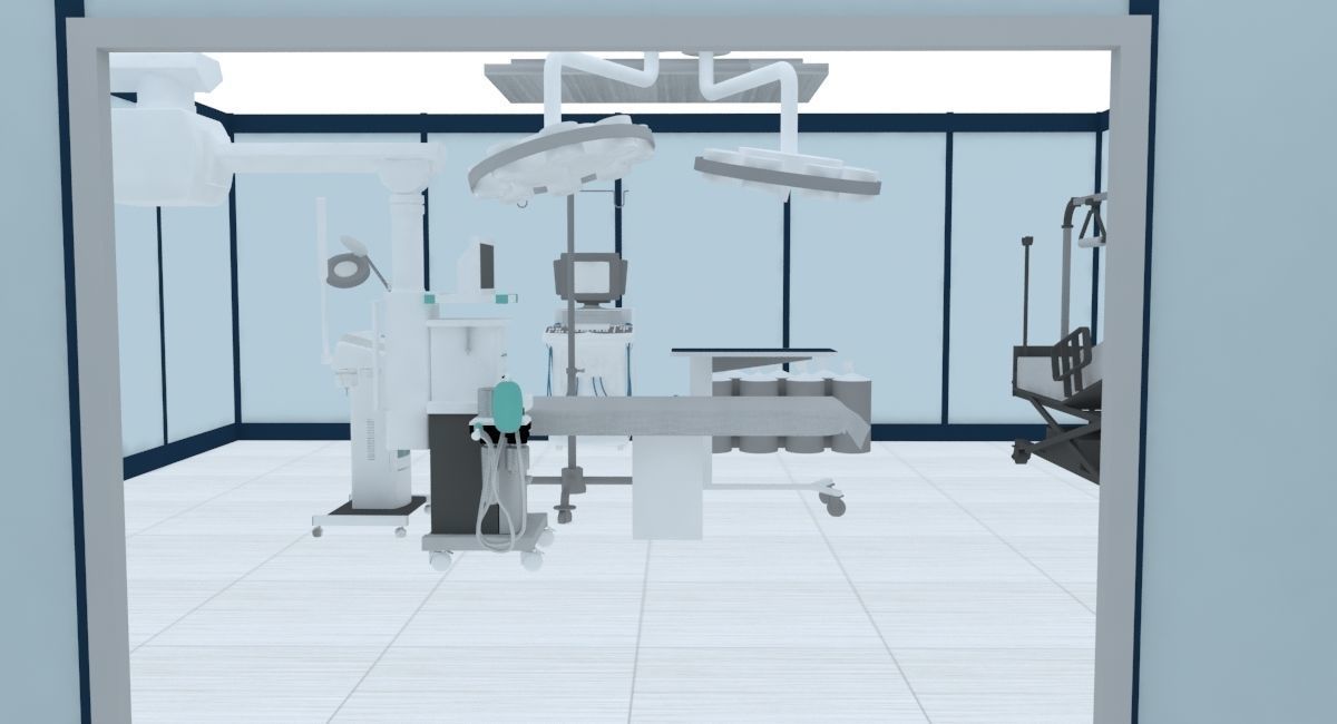 dental scenario for augmented reality Low-poly 3D model_3