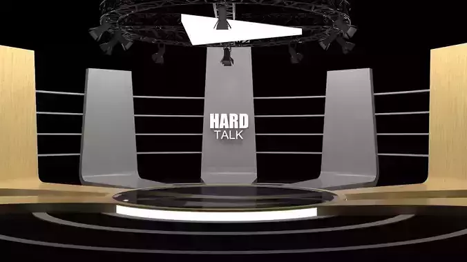 Talk show virtual set- Hard talk 3D model