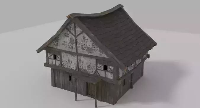 Medieval House PRB Low-poly 3D model