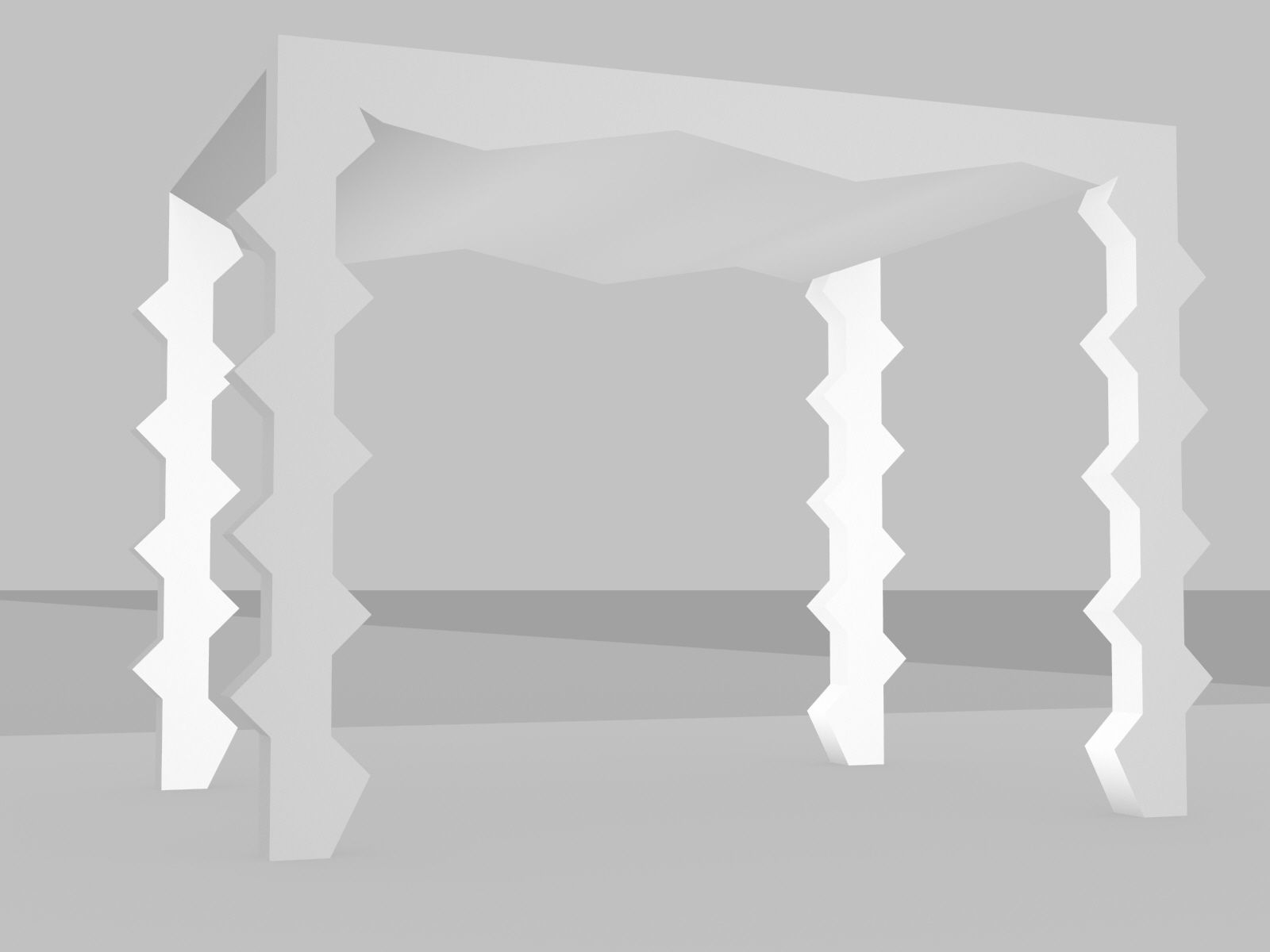 Table with marble design 3D model_3