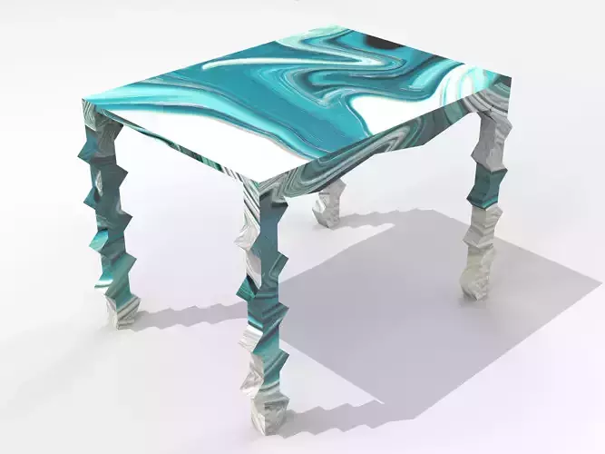 Table with marble design