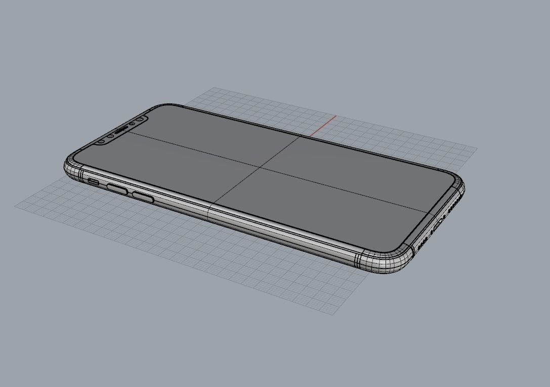 Realistic iphone XS MAX silver Low-poly 3D model_23