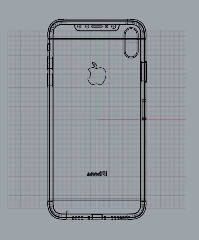 Realistic iphone XS MAX silver Low-poly 3D model_36