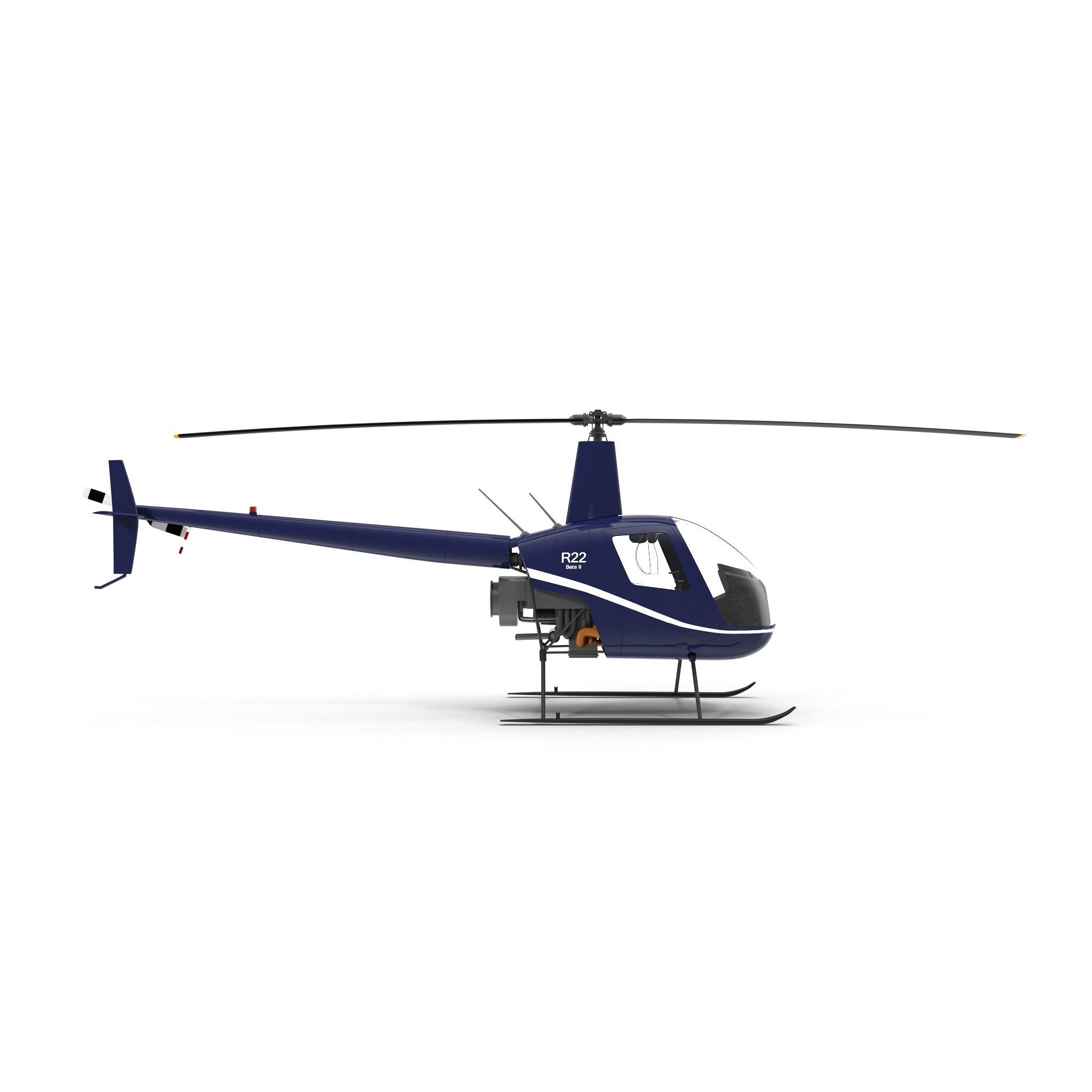 Robinson R22 Helicopter 3D model_3