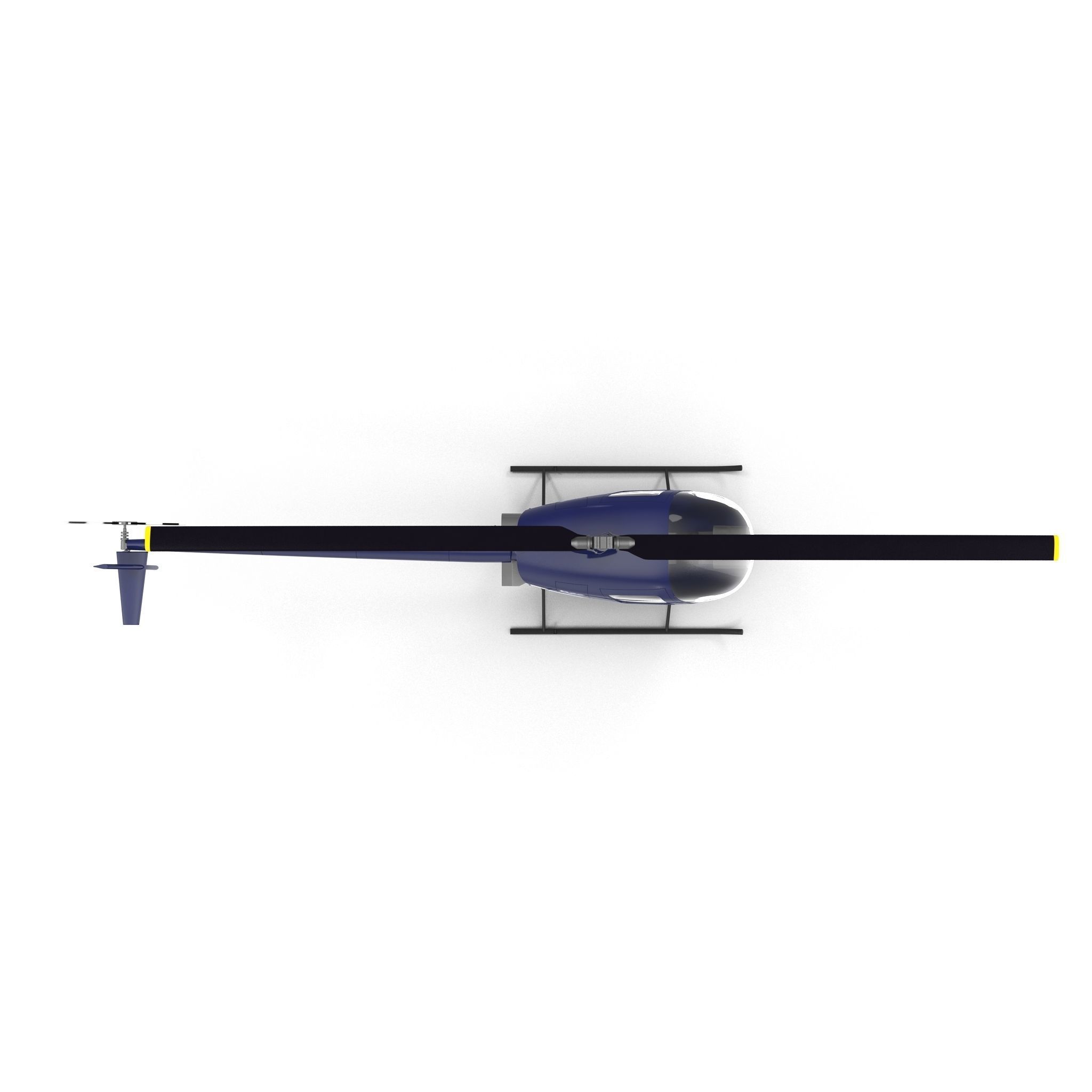 Robinson R22 Helicopter 3D model_6