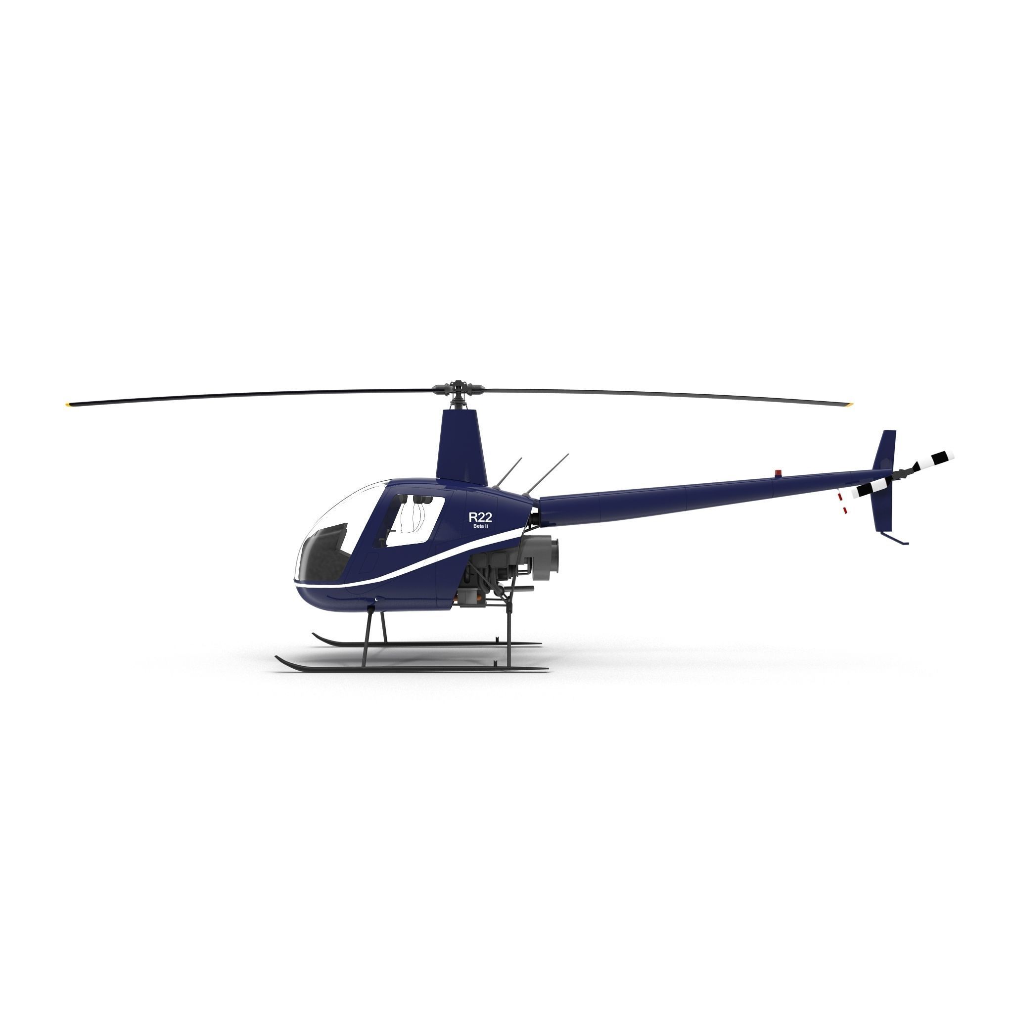 Robinson R22 Helicopter 3D model_2