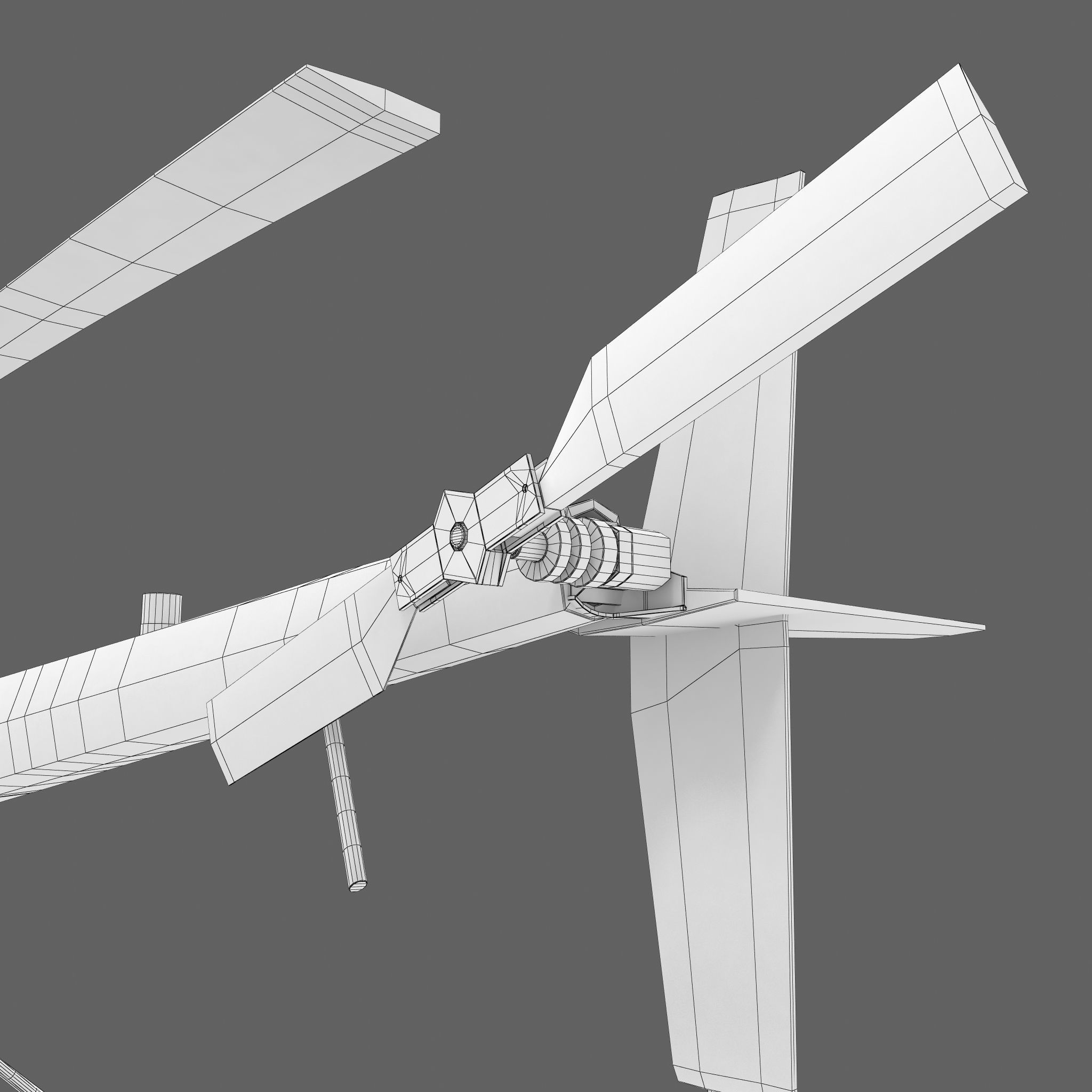 Robinson R22 Helicopter 3D model_13