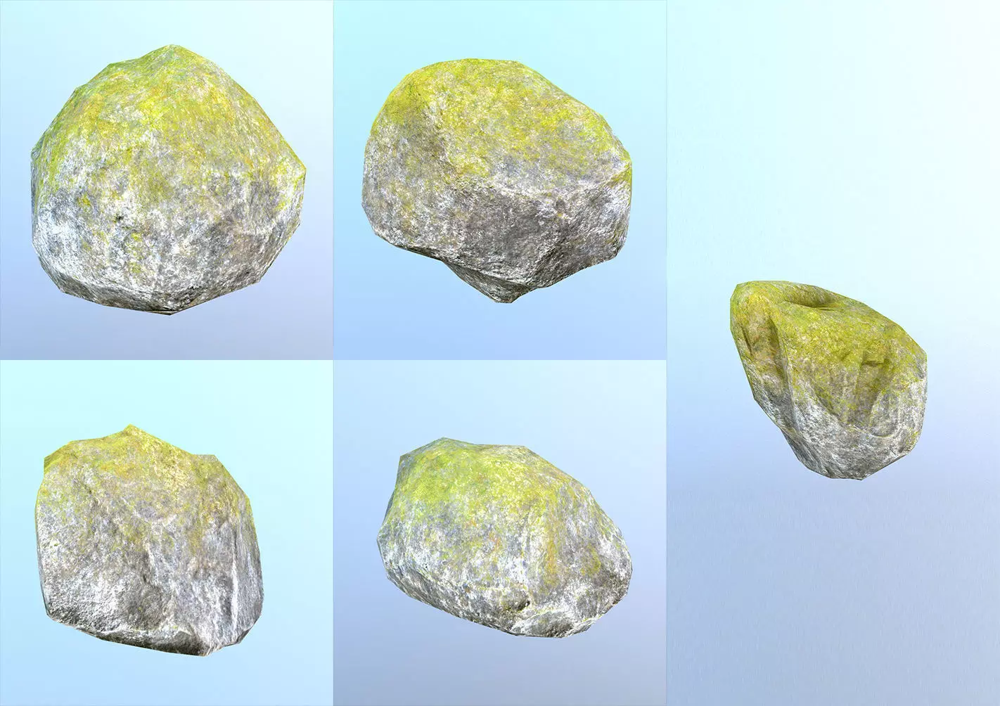 Low poly Stones Rocks Low-poly 3D model