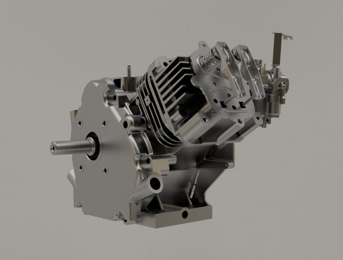 Four-stroke engine 3D model_3