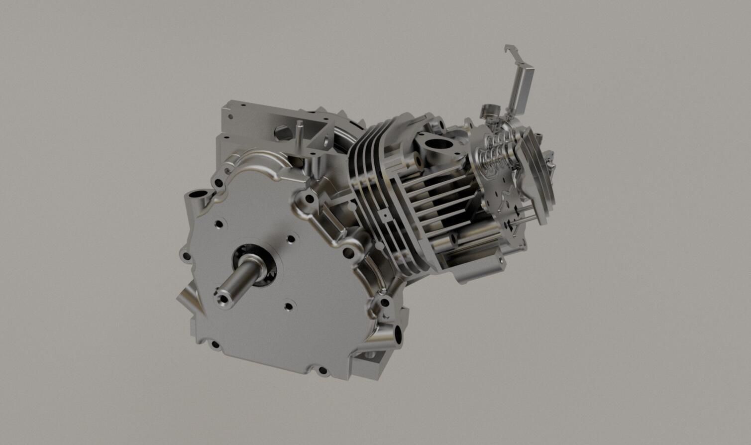 Four-stroke engine 3D model_2