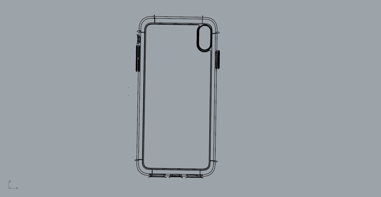 Iphone XS Max  blue case 3D print model_31