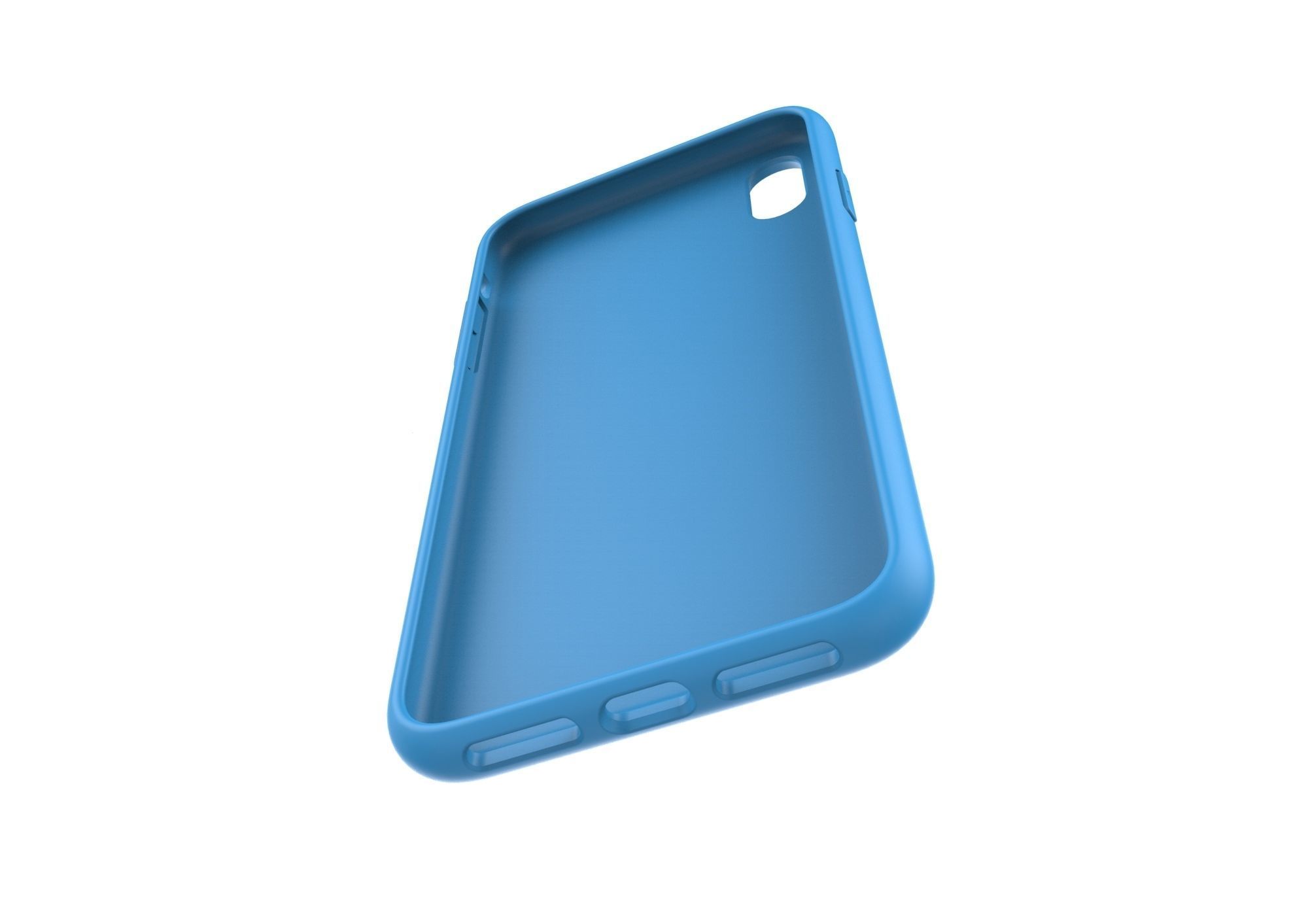 Iphone XS Max  blue case 3D print model_5