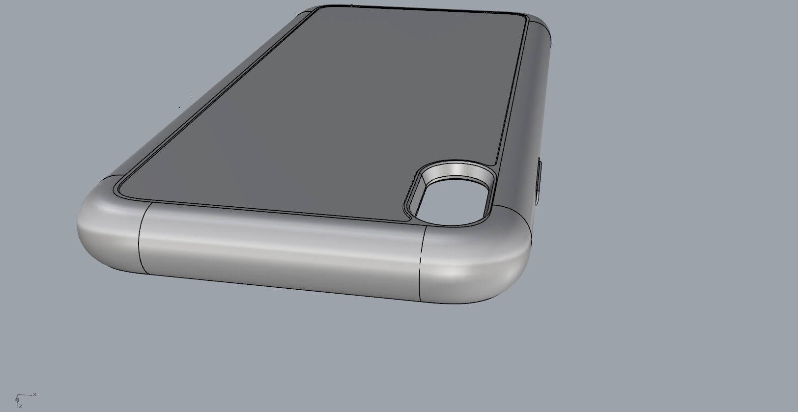 Iphone XS Max  blue case 3D print model_25