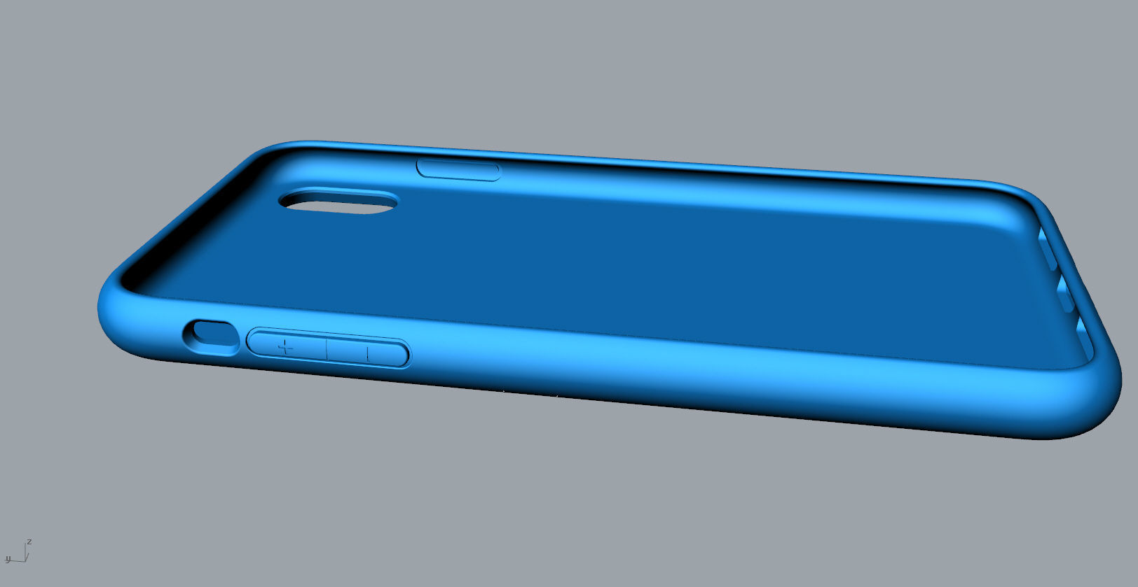 Iphone XS Max  blue case 3D print model_6