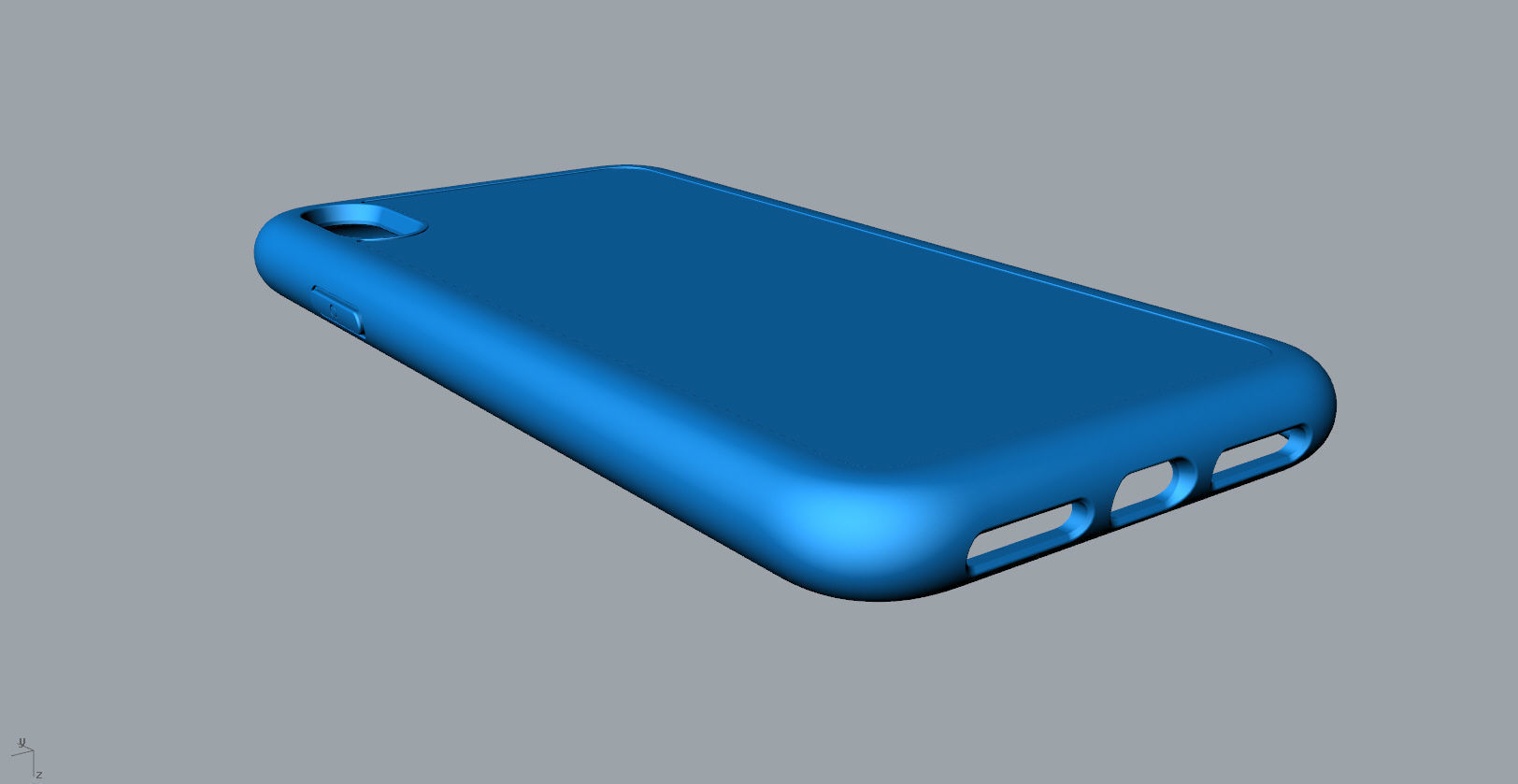 Iphone XS Max  blue case 3D print model_19