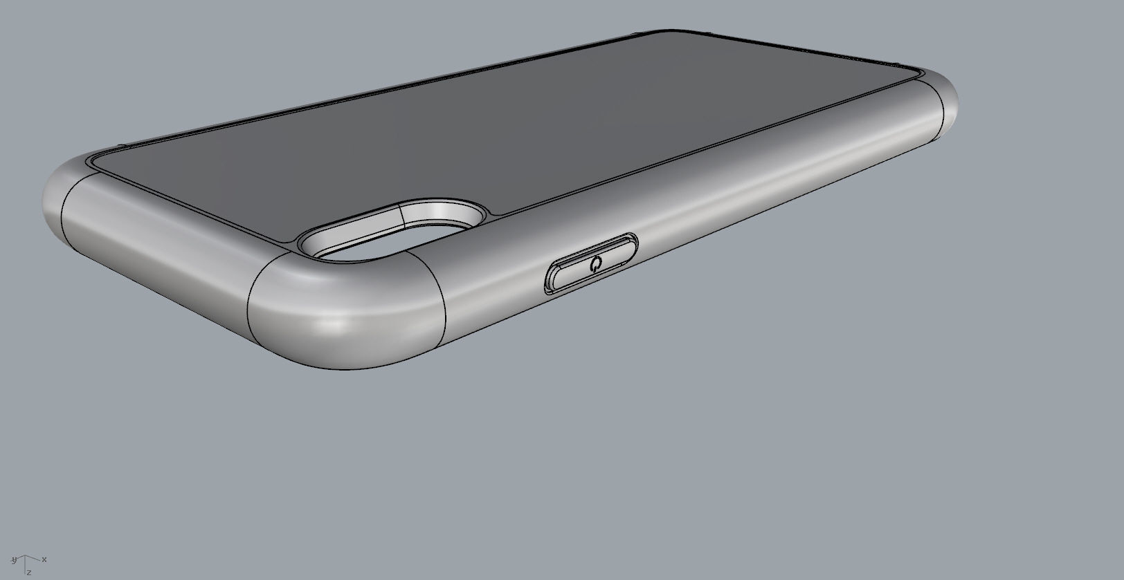 Iphone XS Max  blue case 3D print model_27