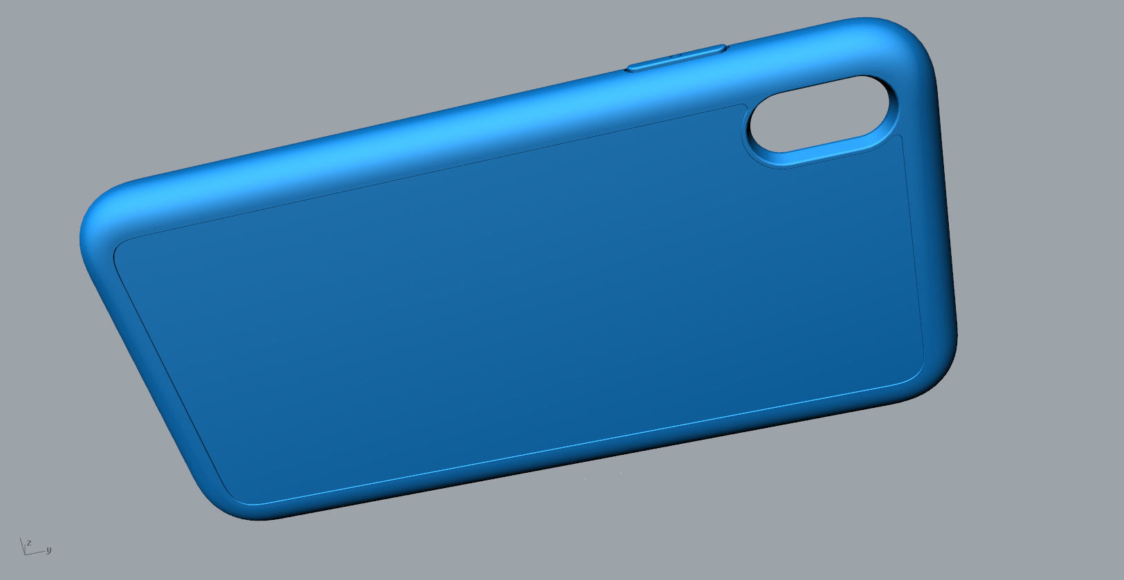 Iphone XS Max  blue case 3D print model_15