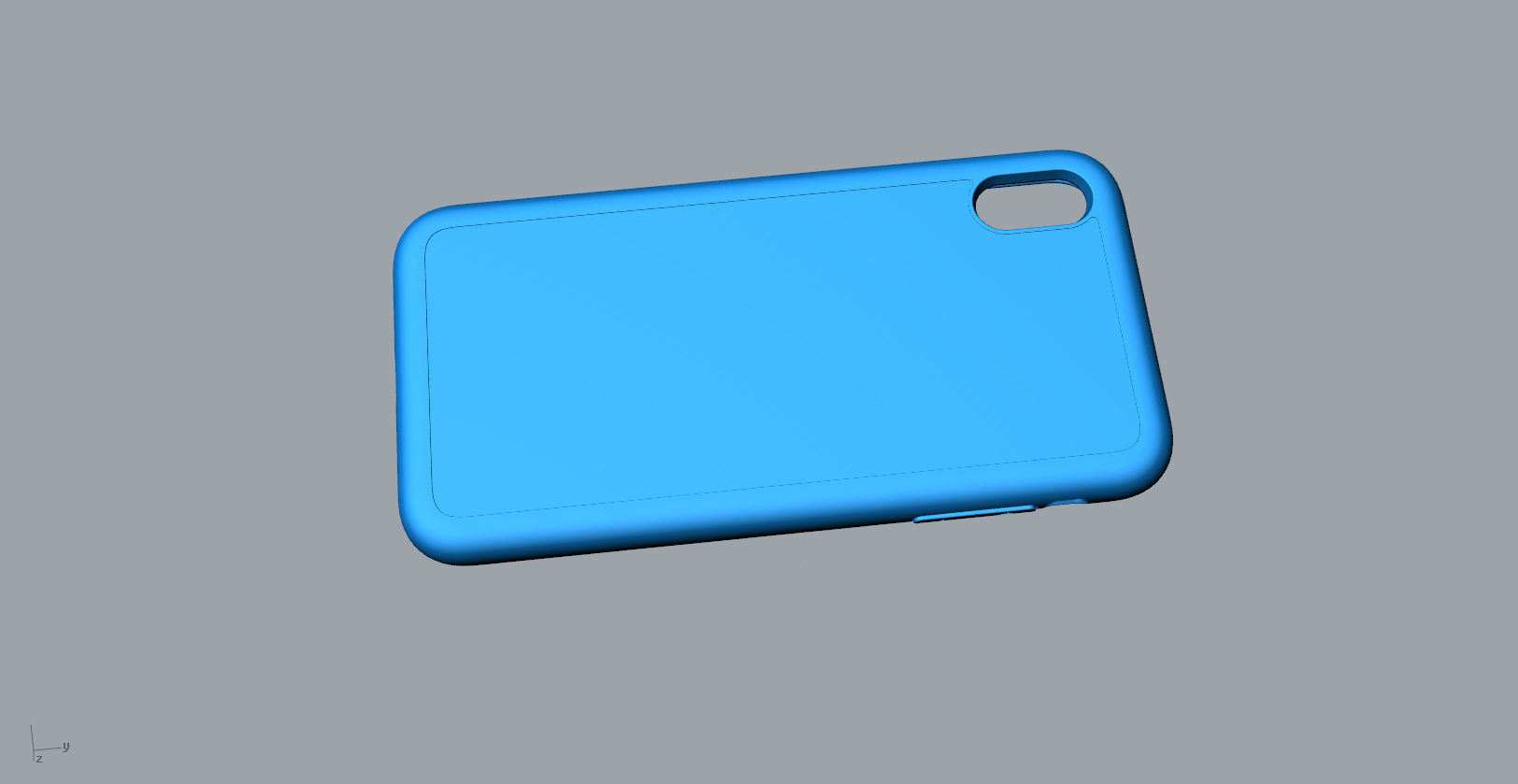 Iphone XS Max  blue case 3D print model_14