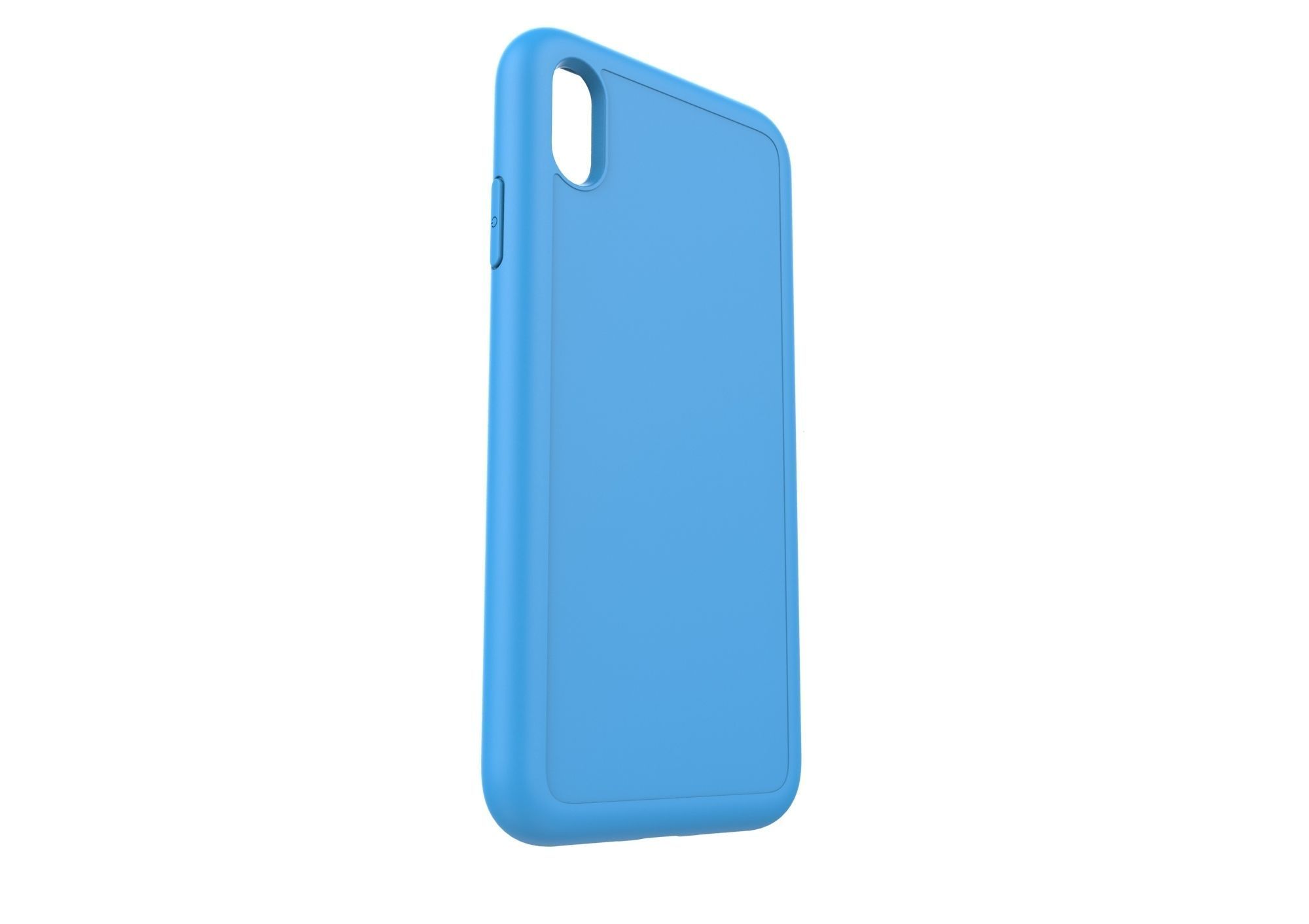 Iphone XS Max  blue case 3D print model_1