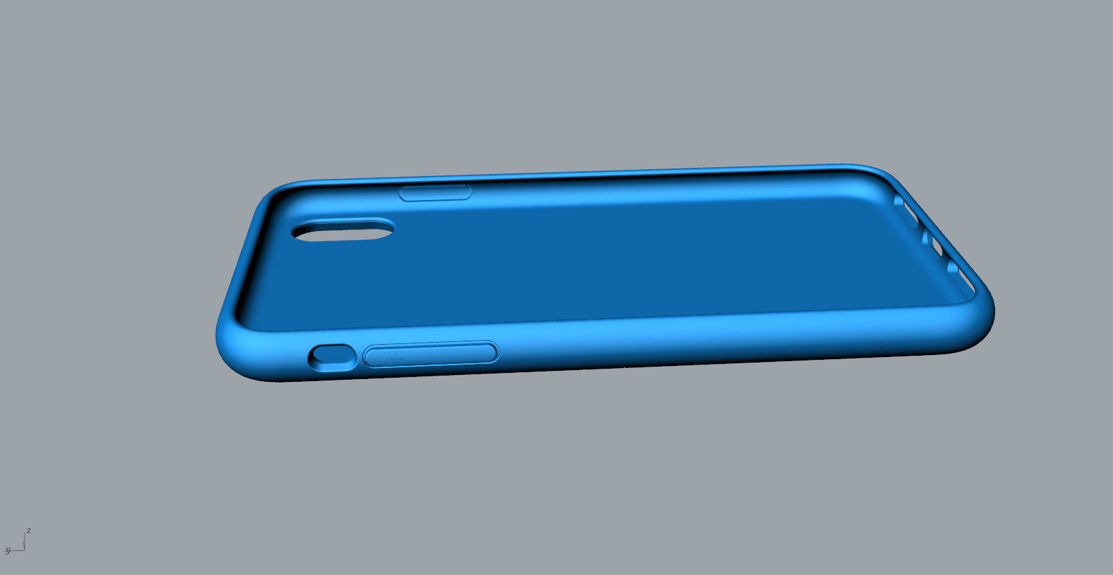 Iphone XS Max  blue case 3D print model_7
