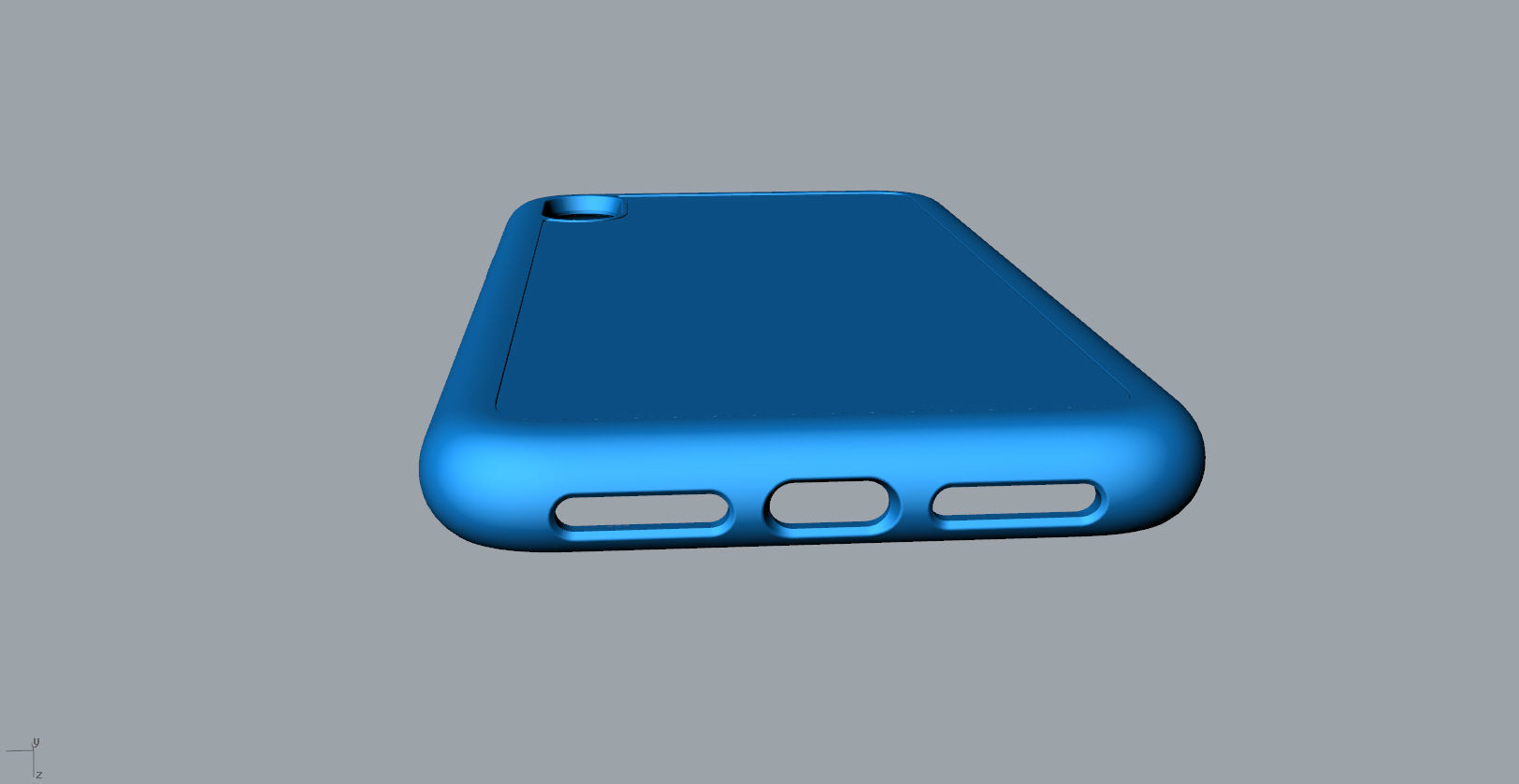 Iphone XS Max  blue case 3D print model_17