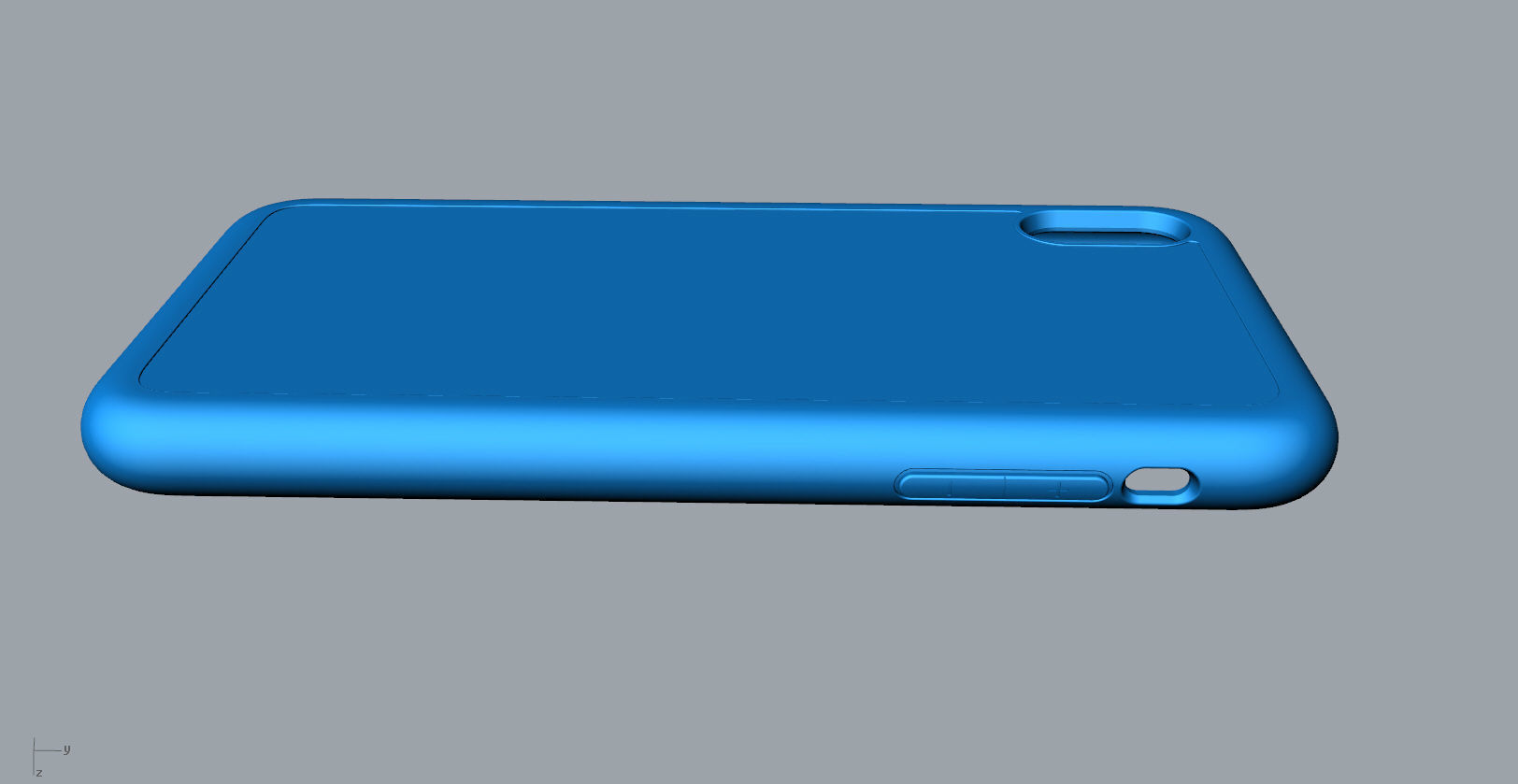 Iphone XS Max  blue case 3D print model_16