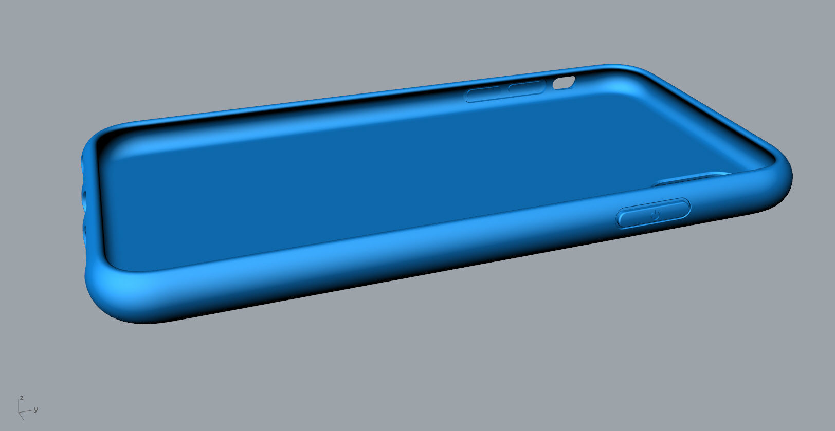 Iphone XS Max  blue case 3D print model_11