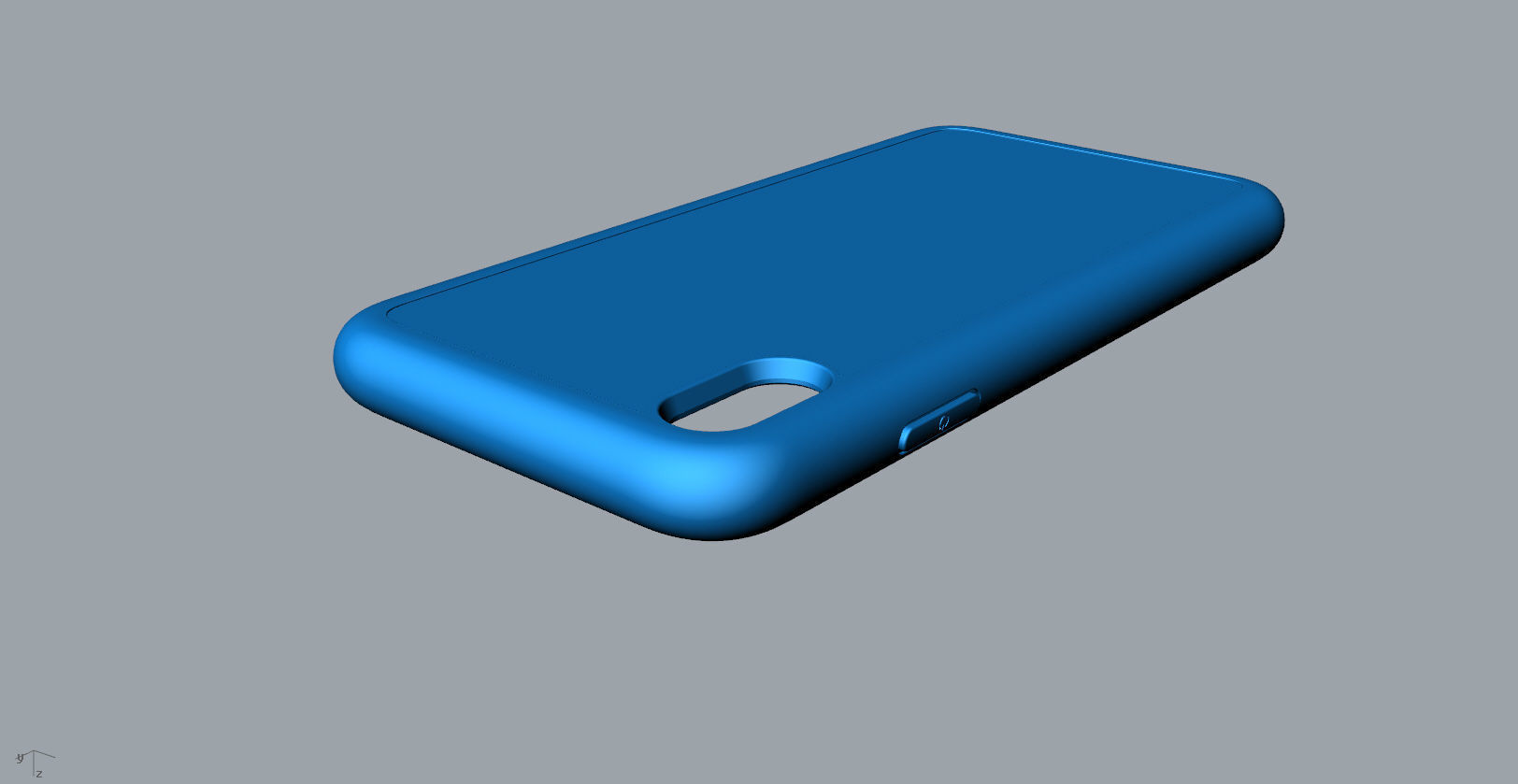 Iphone XS Max  blue case 3D print model_20