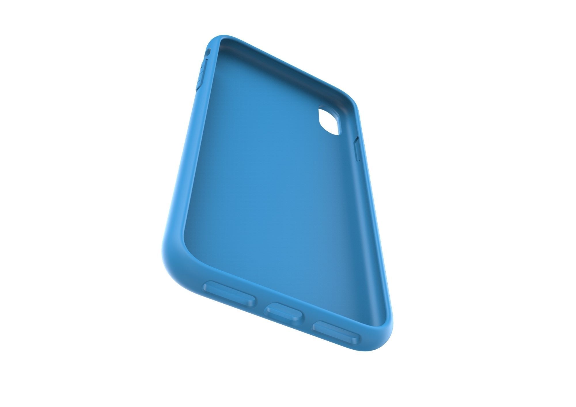 Iphone XS Max  blue case 3D print model_3