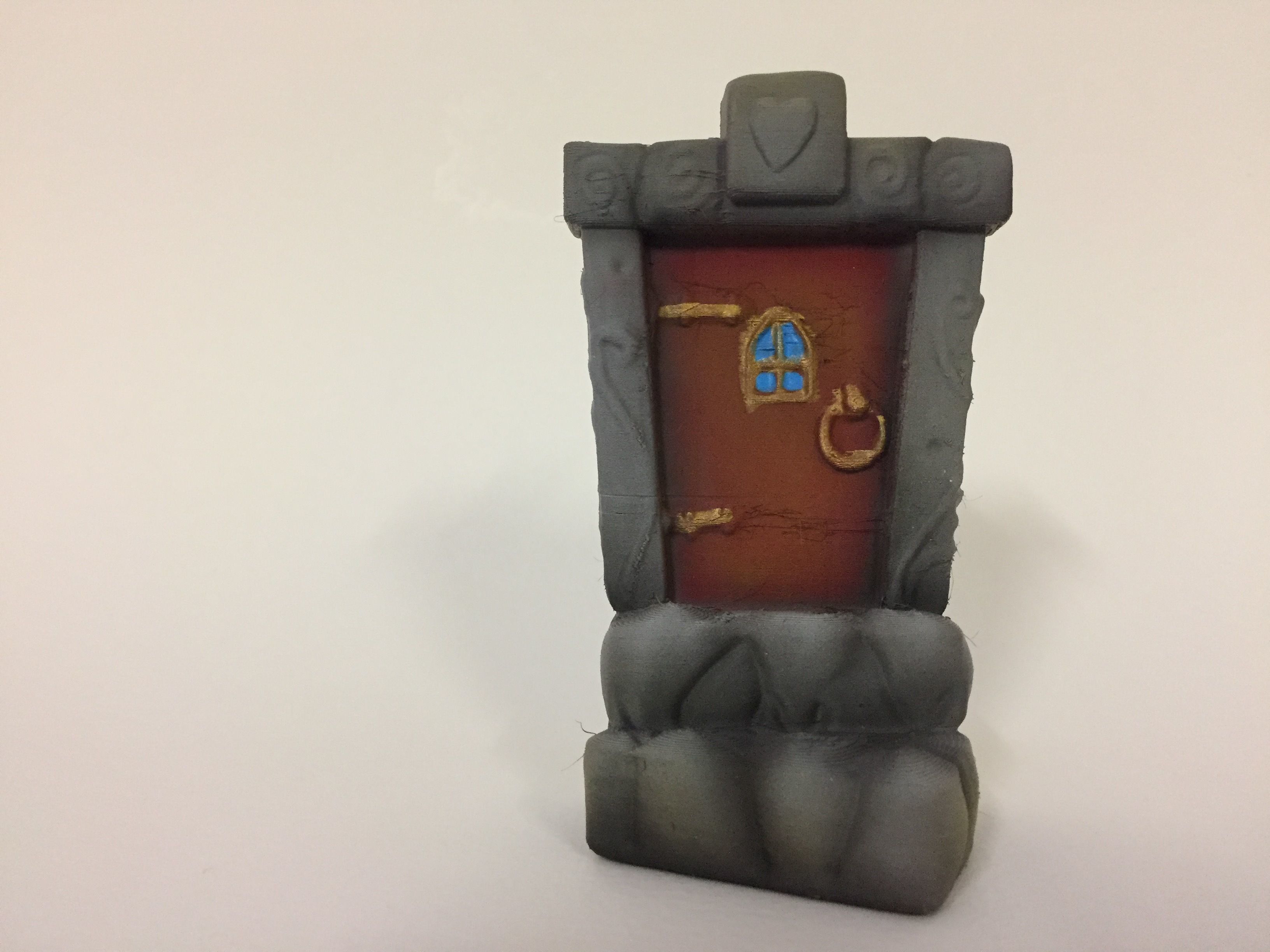 Fairy door with steps 3D print model_1