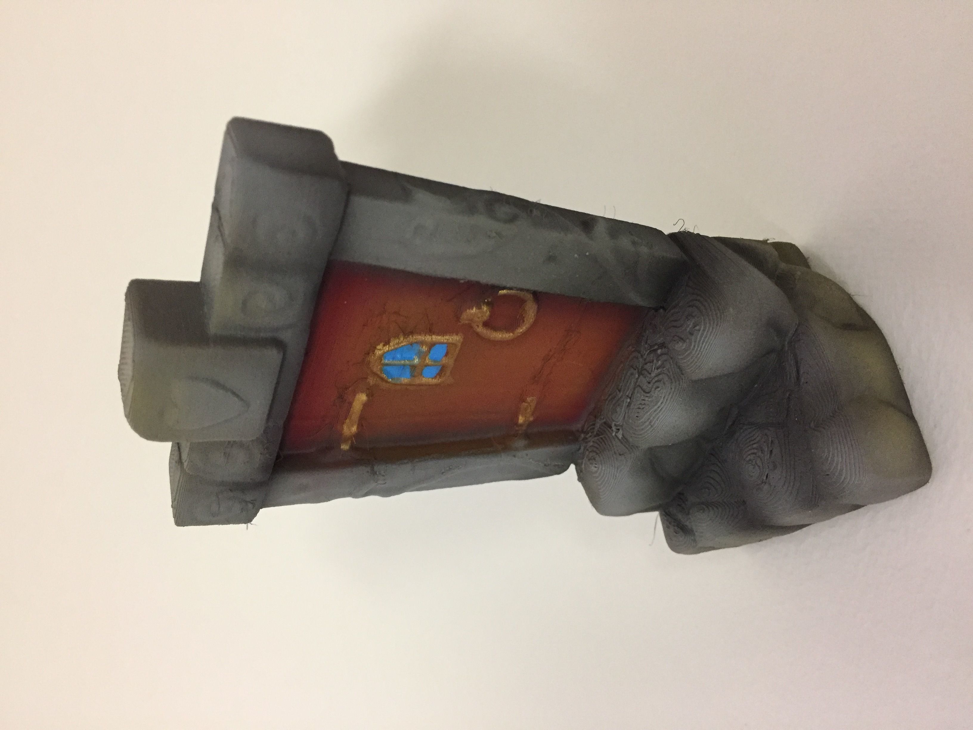 Fairy door with steps 3D print model_3