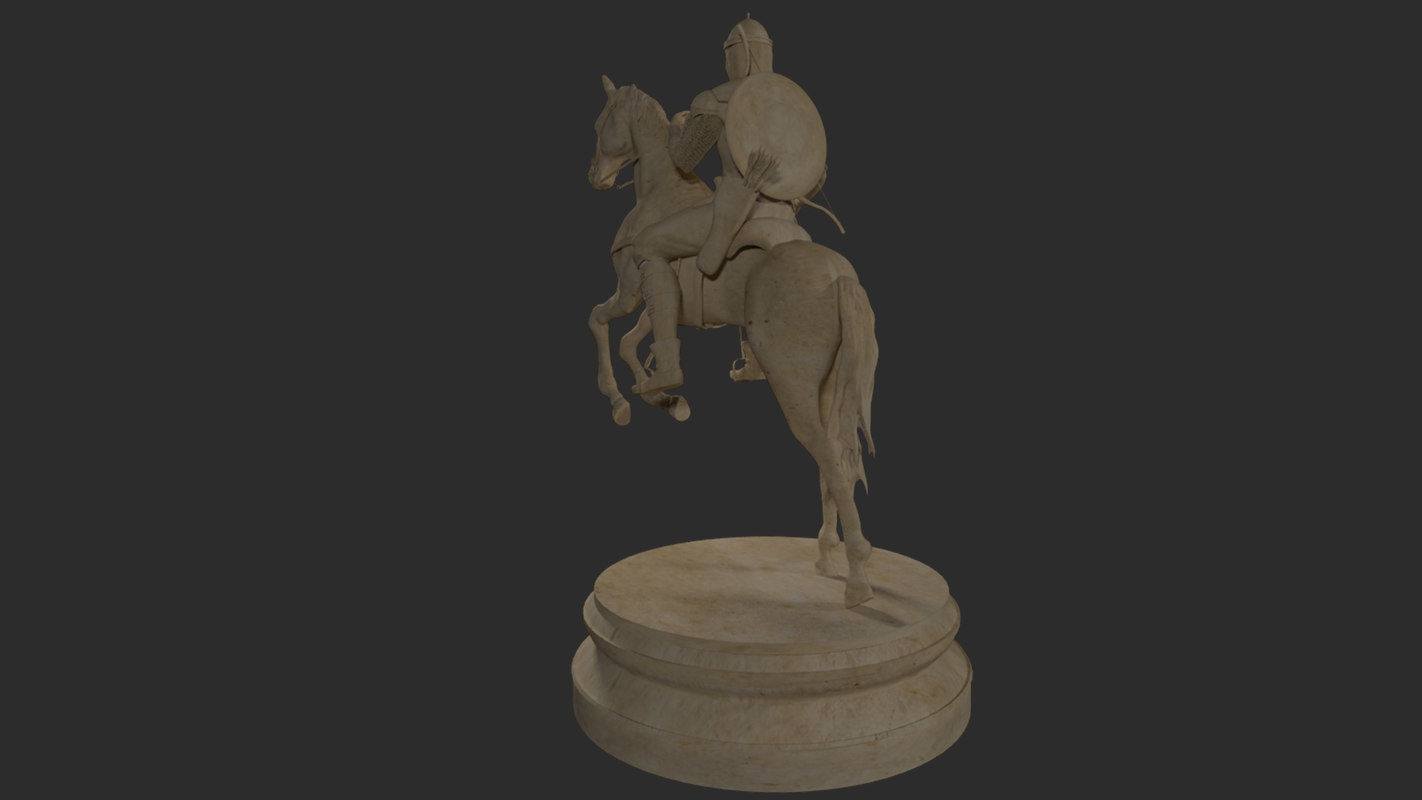 Cavalry Statue 3D model_2