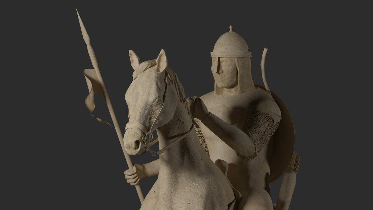 Cavalry Statue 3D model_3
