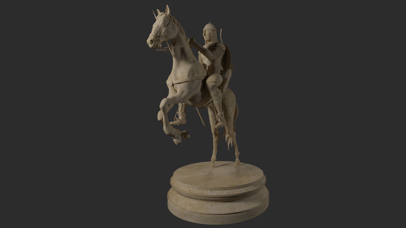 Cavalry Statue 3D model_5