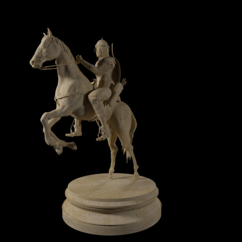 Cavalry Statue 3D model_7