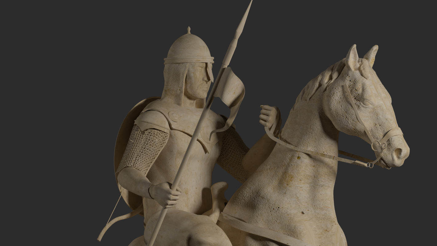 Cavalry Statue 3D model_4
