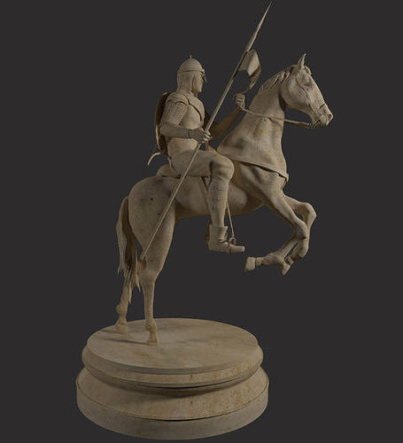 Cavalry Statue 3D model