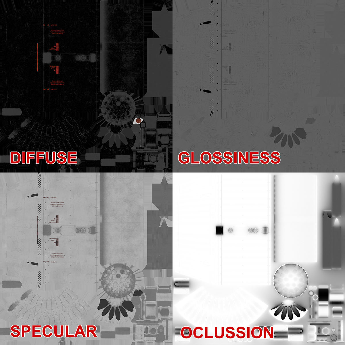 Rocket Launcher UB-32A Low-poly 3D model_24