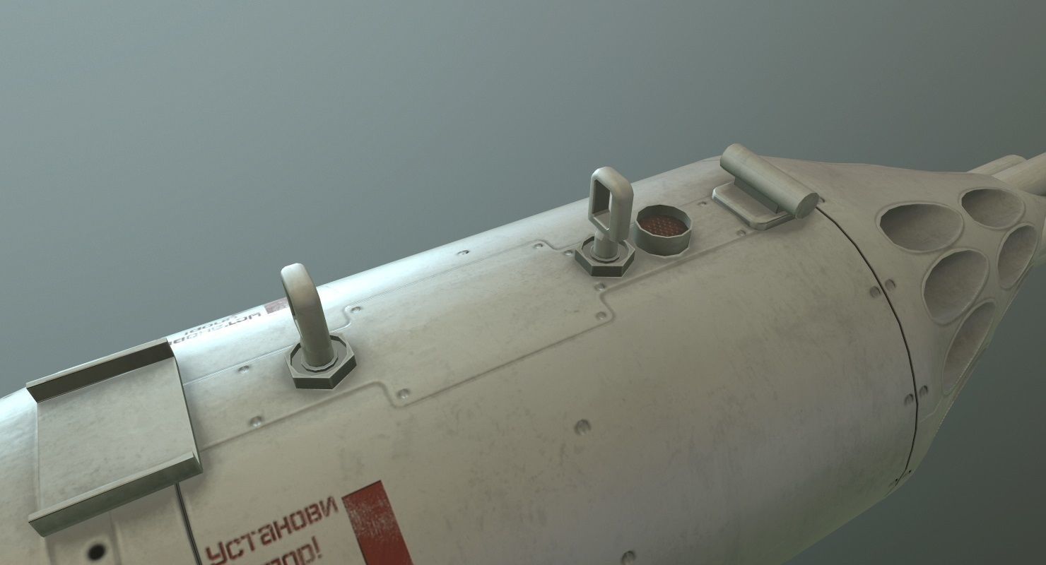 Rocket Launcher UB-32A Low-poly 3D model_7