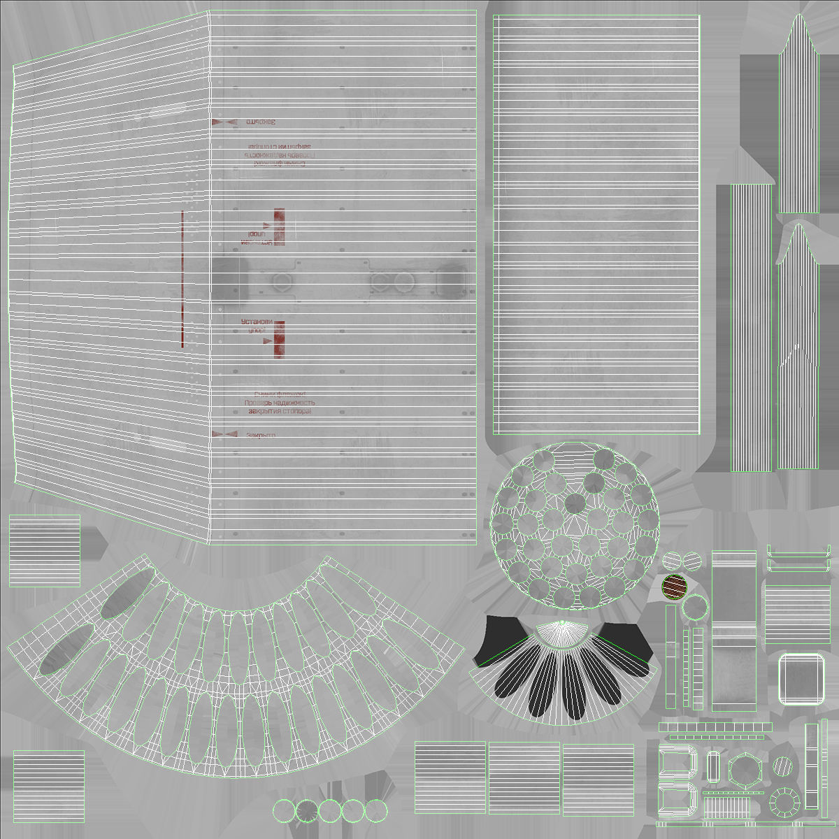 Rocket Launcher UB-32A Low-poly 3D model_26