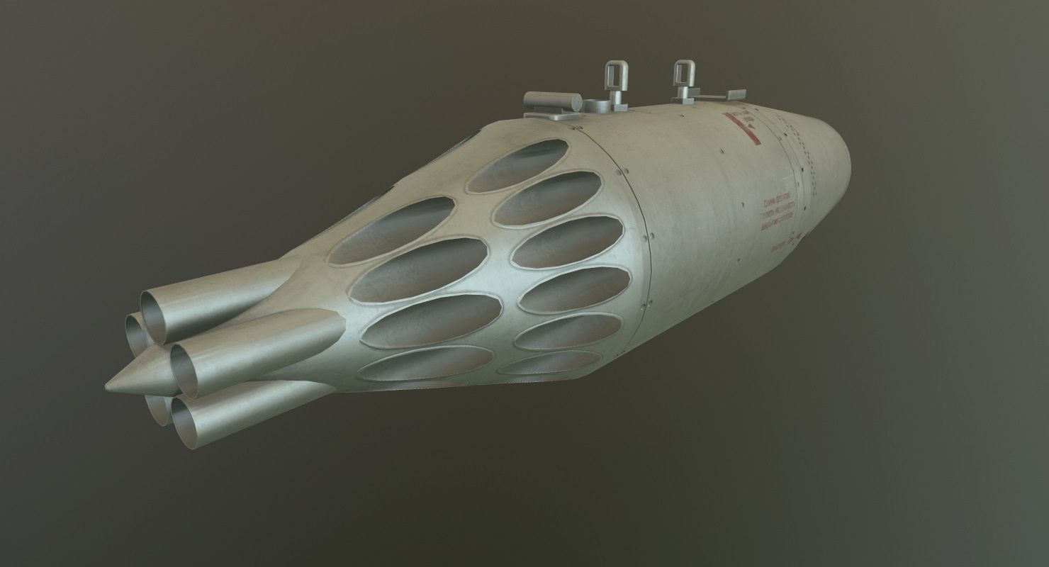 Rocket Launcher UB-32A Low-poly 3D model_3