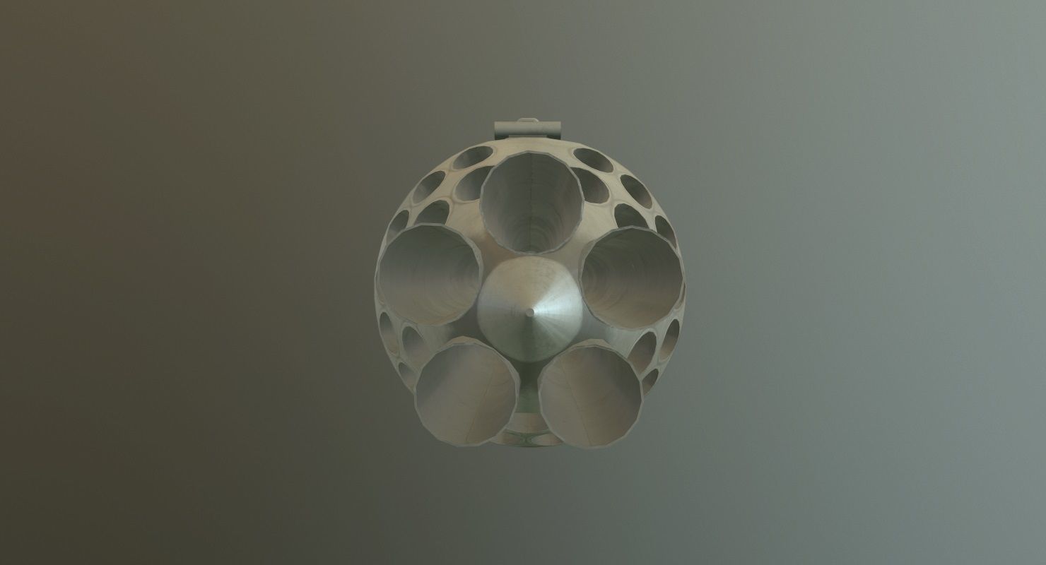 Rocket Launcher UB-32A Low-poly 3D model_8