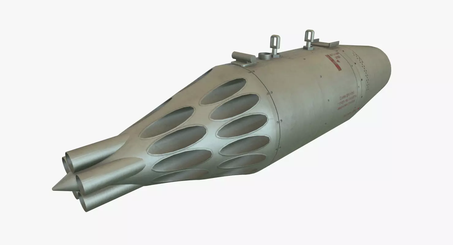 Rocket Launcher UB-32A Low-poly 3D model_0